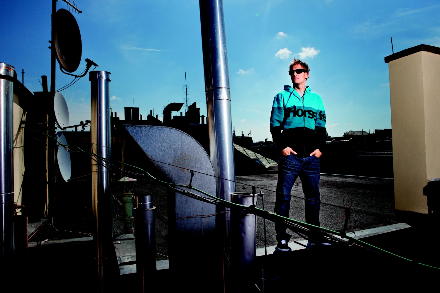 bluza Horsefeathers Scale Zip - Cyan