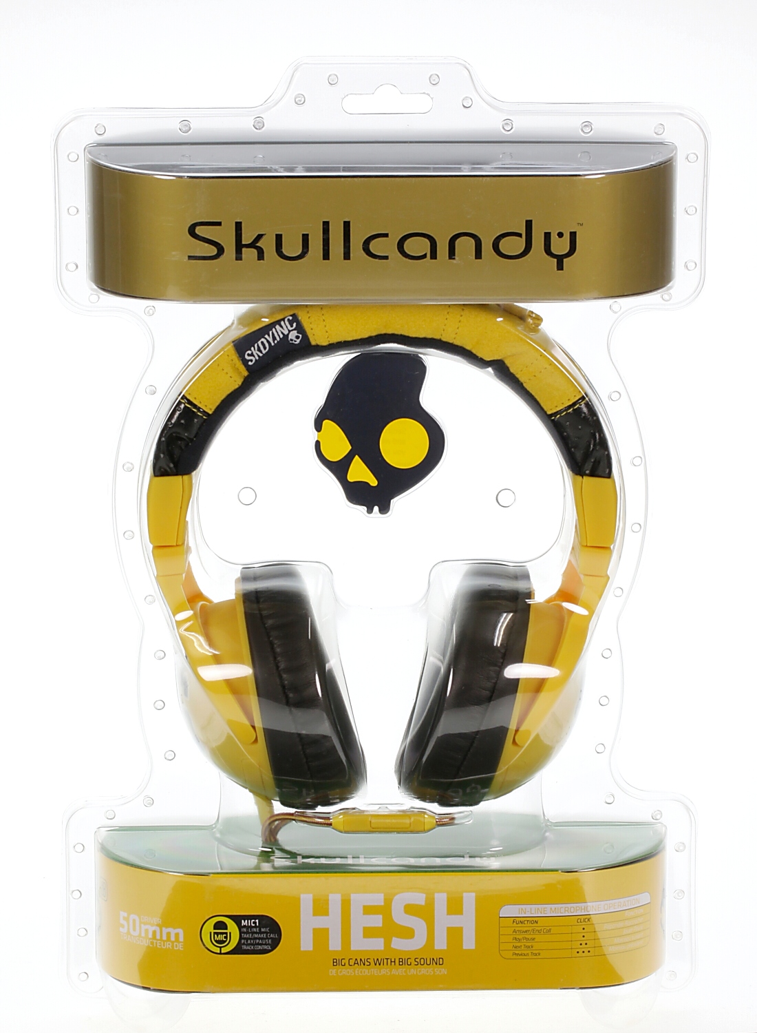 slúchadlá Skullcandy Hesh - Yellow w/Mic Ass