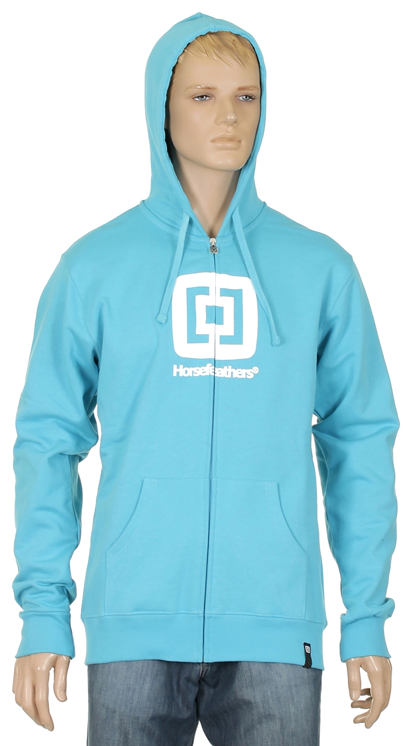 mikina Horsefeathers Sliver Zip - Cyan