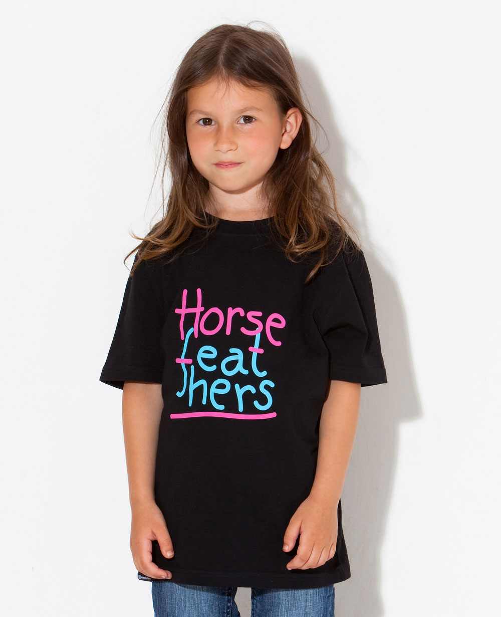 koszulka trykotowa Horsefeathers Line Rider Kid's - Black