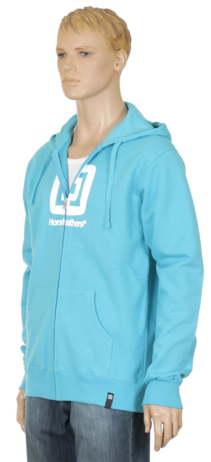 mikina Horsefeathers Sliver Zip - Cyan