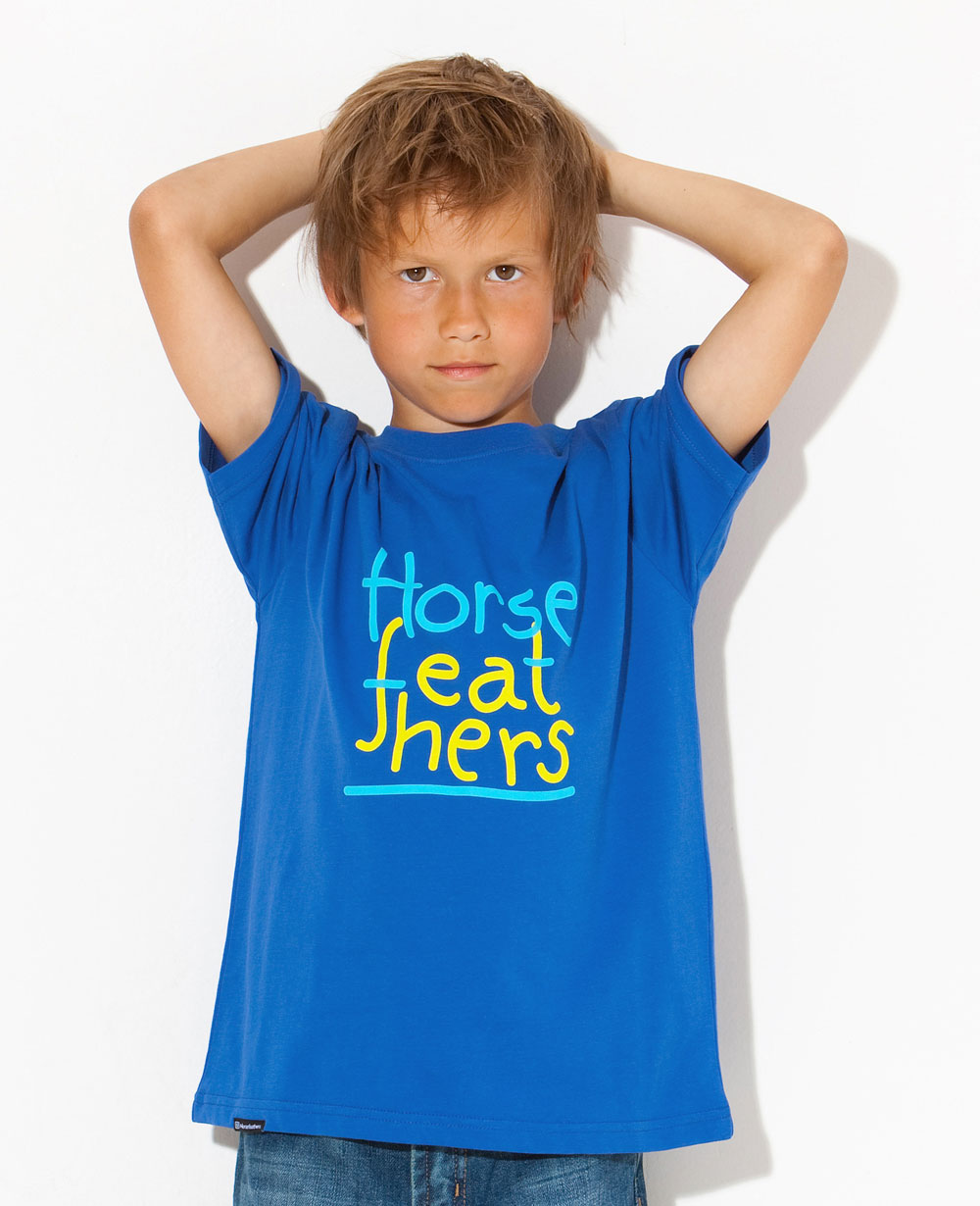 koszulka trykotowa Horsefeathers Line Rider Kid's - Blue