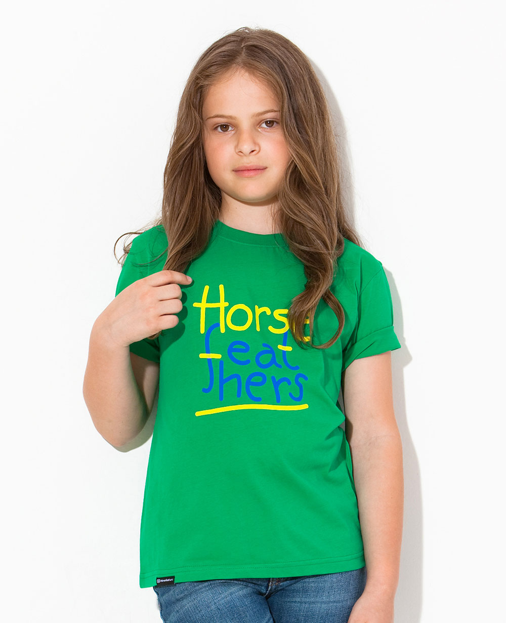 koszulka trykotowa Horsefeathers Line Rider Kid's - Green