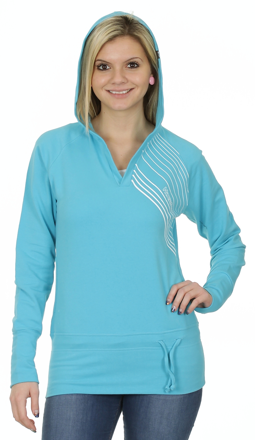 mikina Horsefeathers Vespertine - Cyan