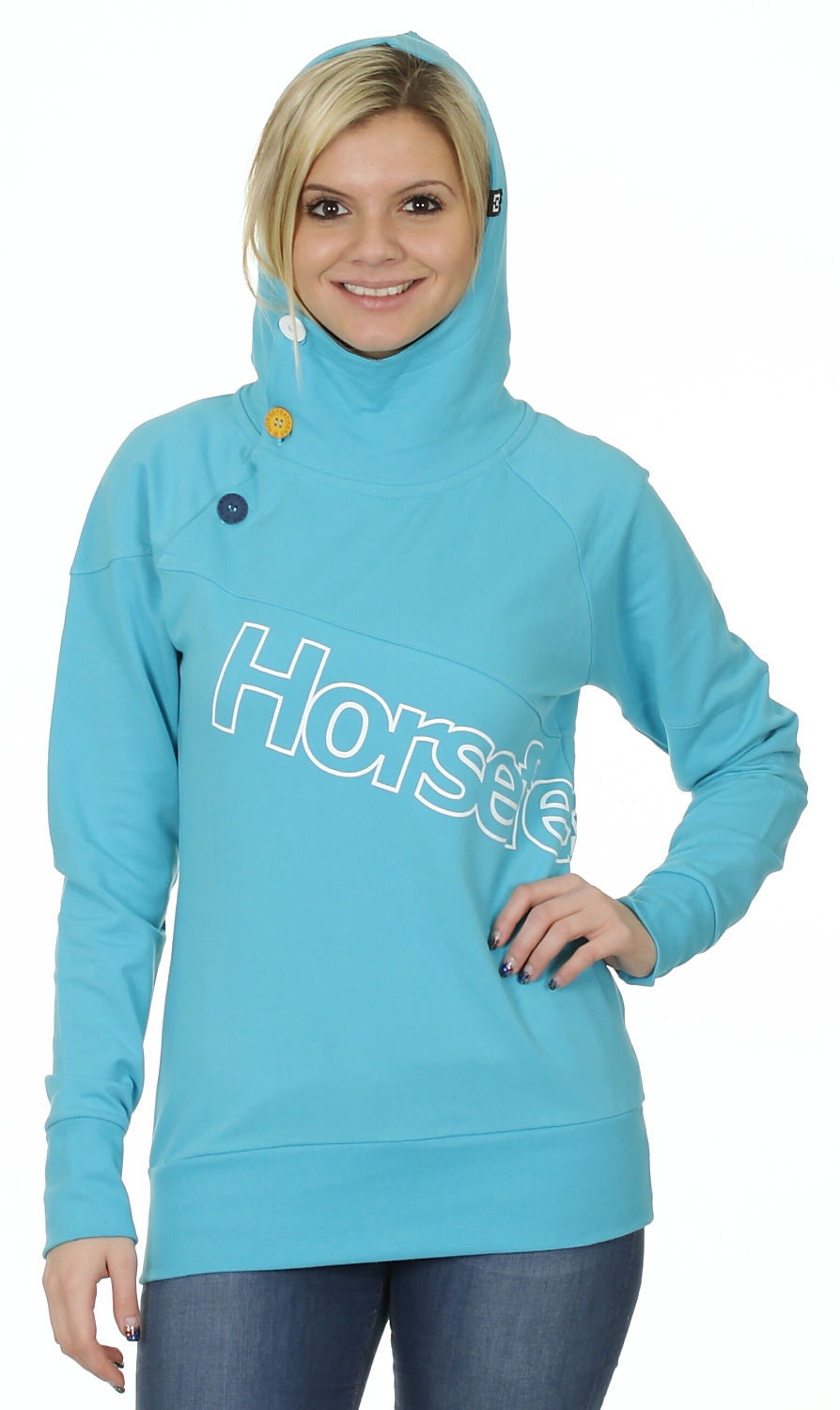 mikina Horsefeathers Goodbye - Cyan