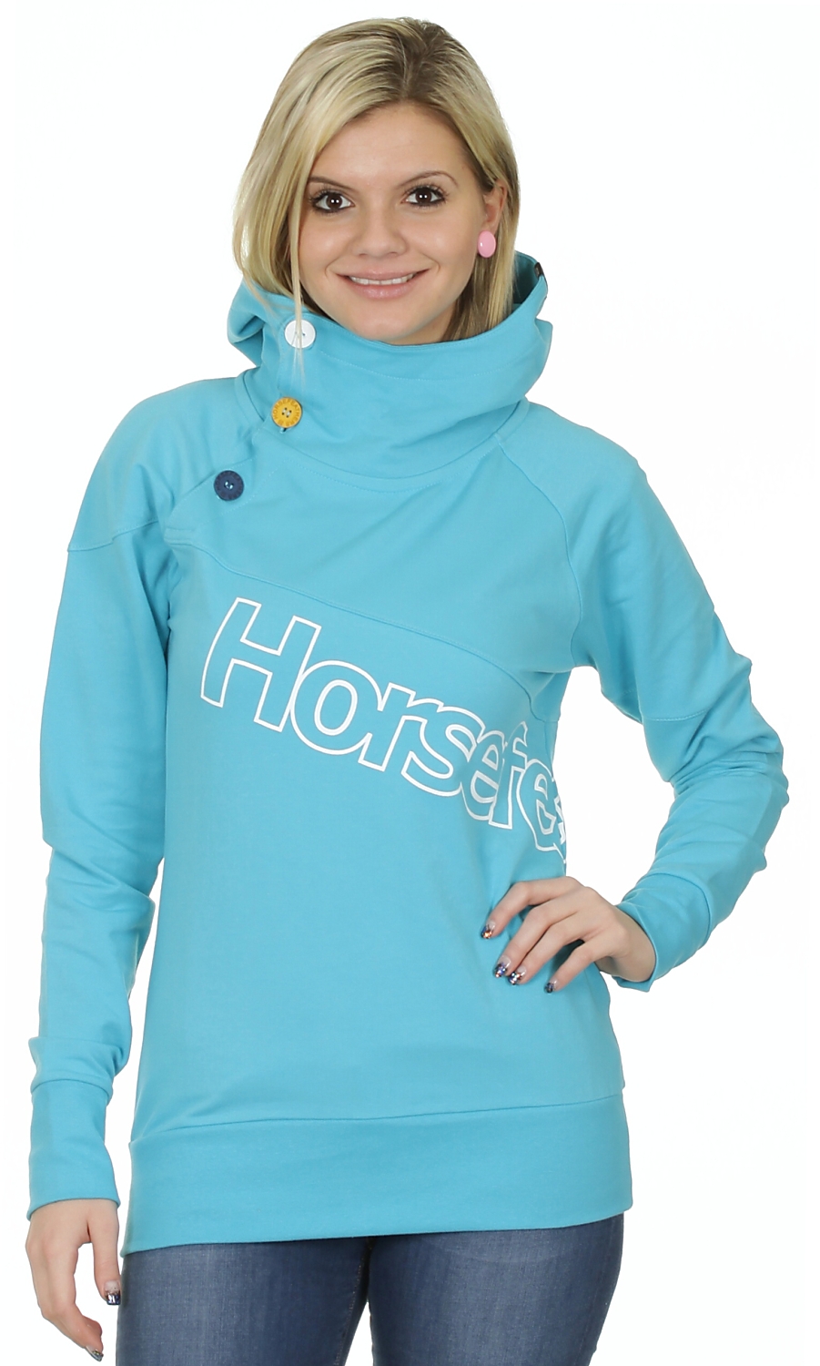 mikina Horsefeathers Goodbye - Cyan