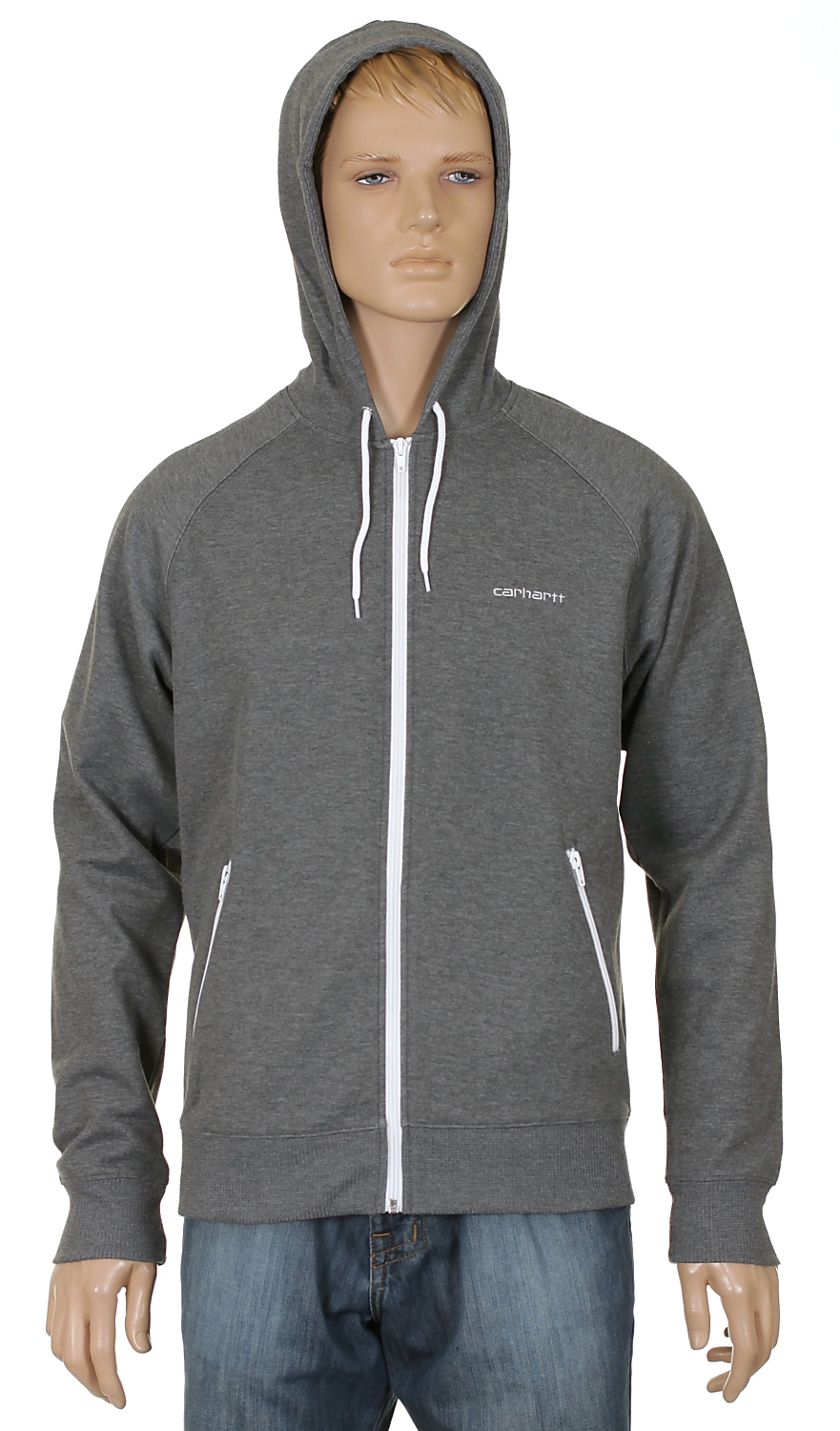 bunda Carhartt Gym - Dark Gray Heather/White
