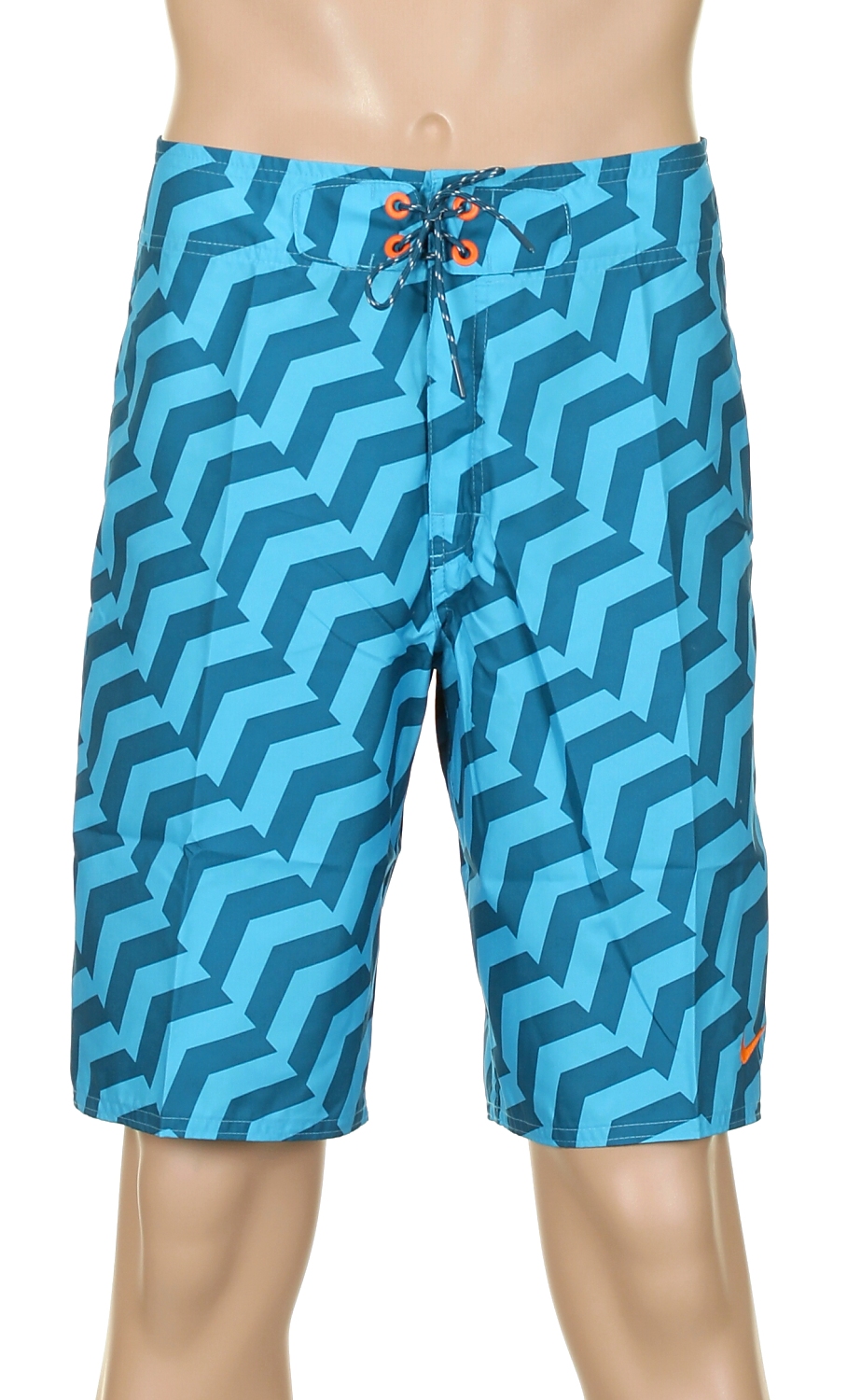 koupací šortky Nike Hybrid - 420/Current Blue/Green Abyss/Safety Orange