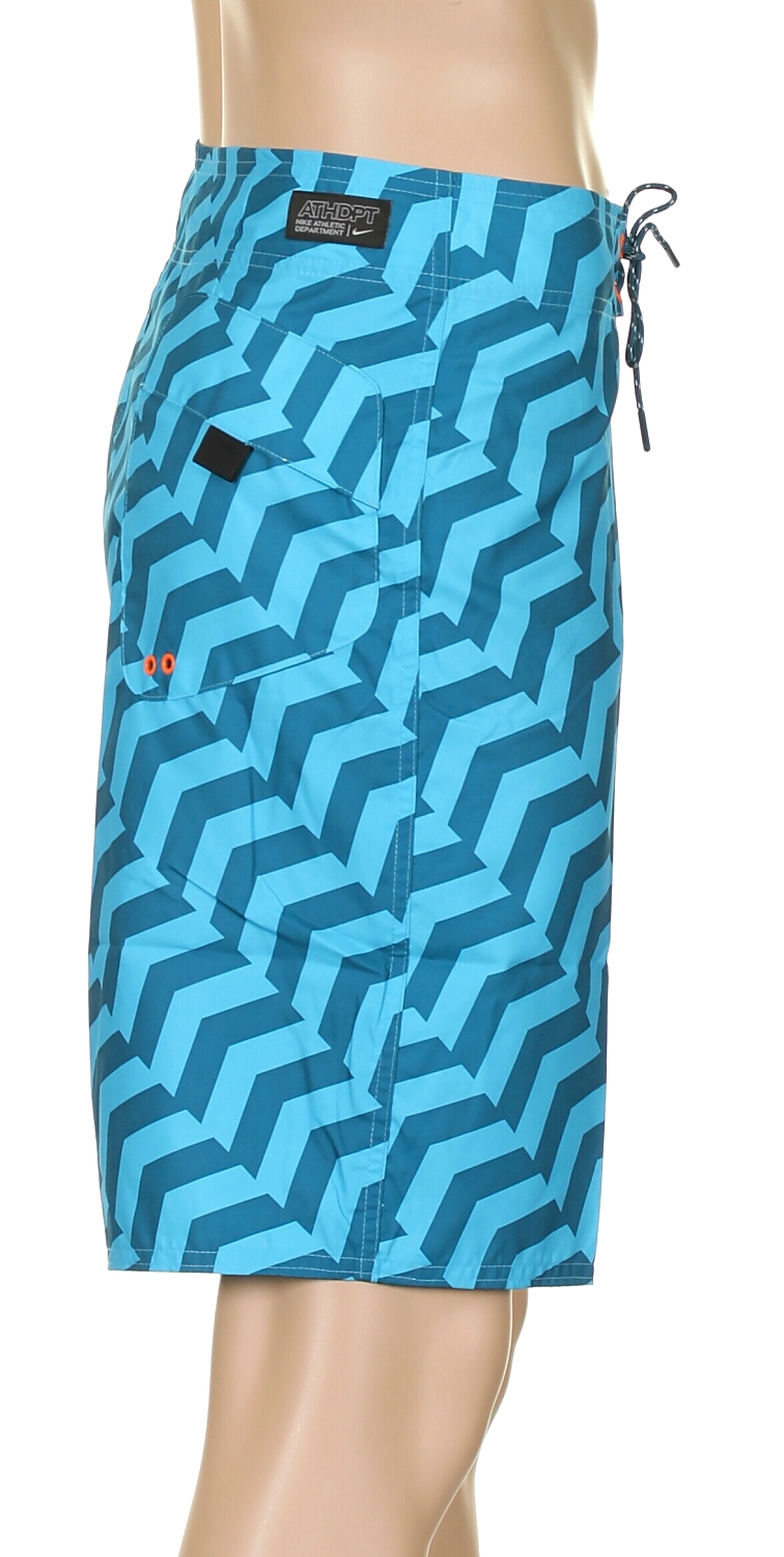 koupací šortky Nike Hybrid - 420/Current Blue/Green Abyss/Safety Orange