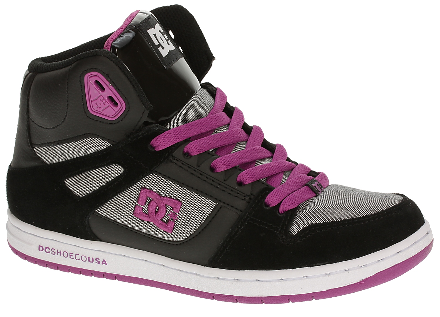 boty DC Rebound Hi - Black/Purple Wine