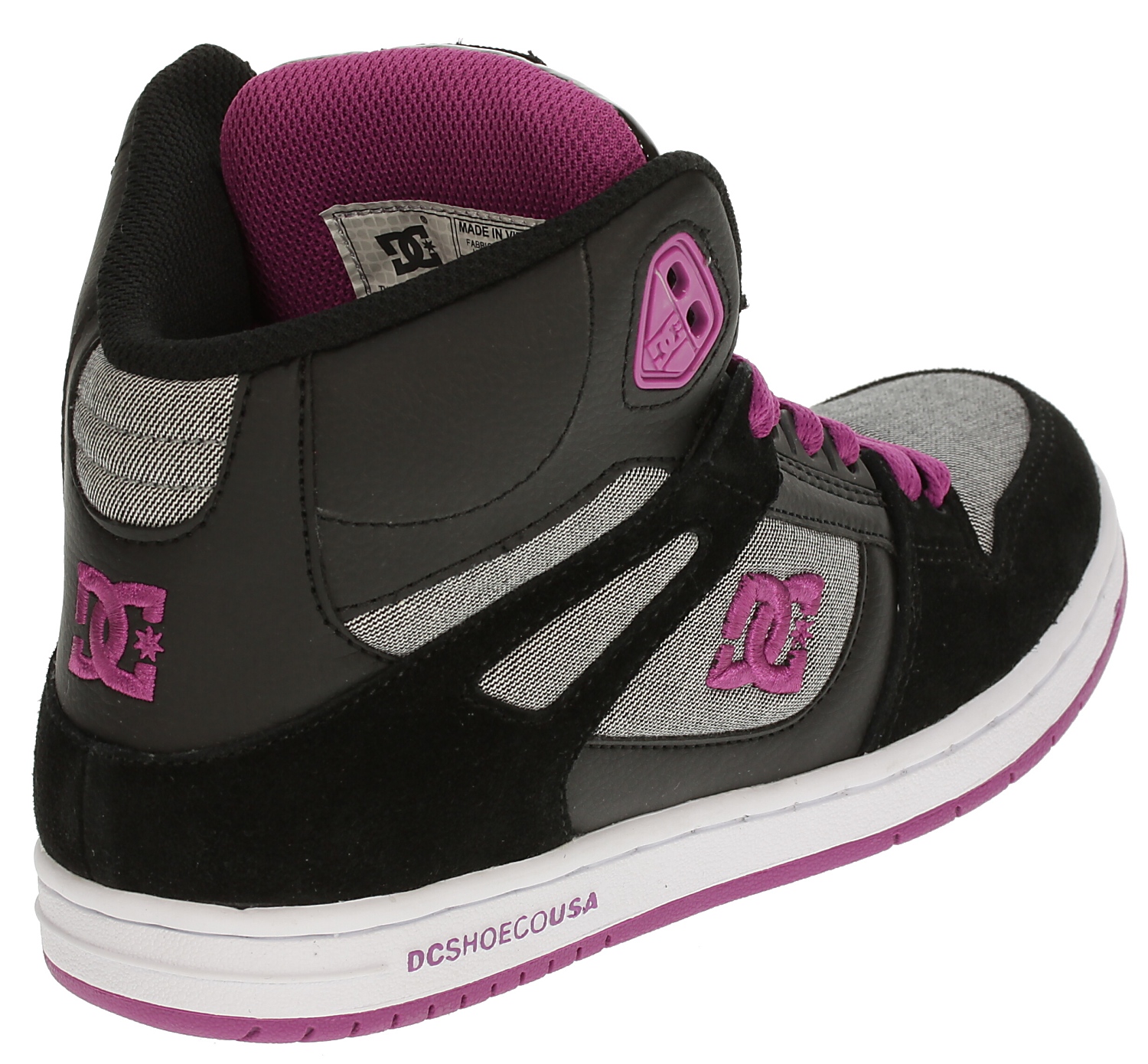 boty DC Rebound Hi - Black/Purple Wine