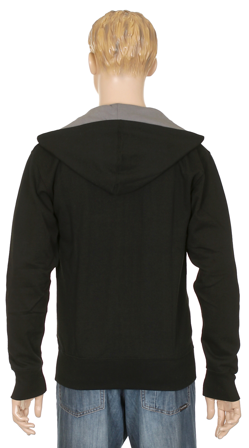 mikina Fox Vertical Zip - Black