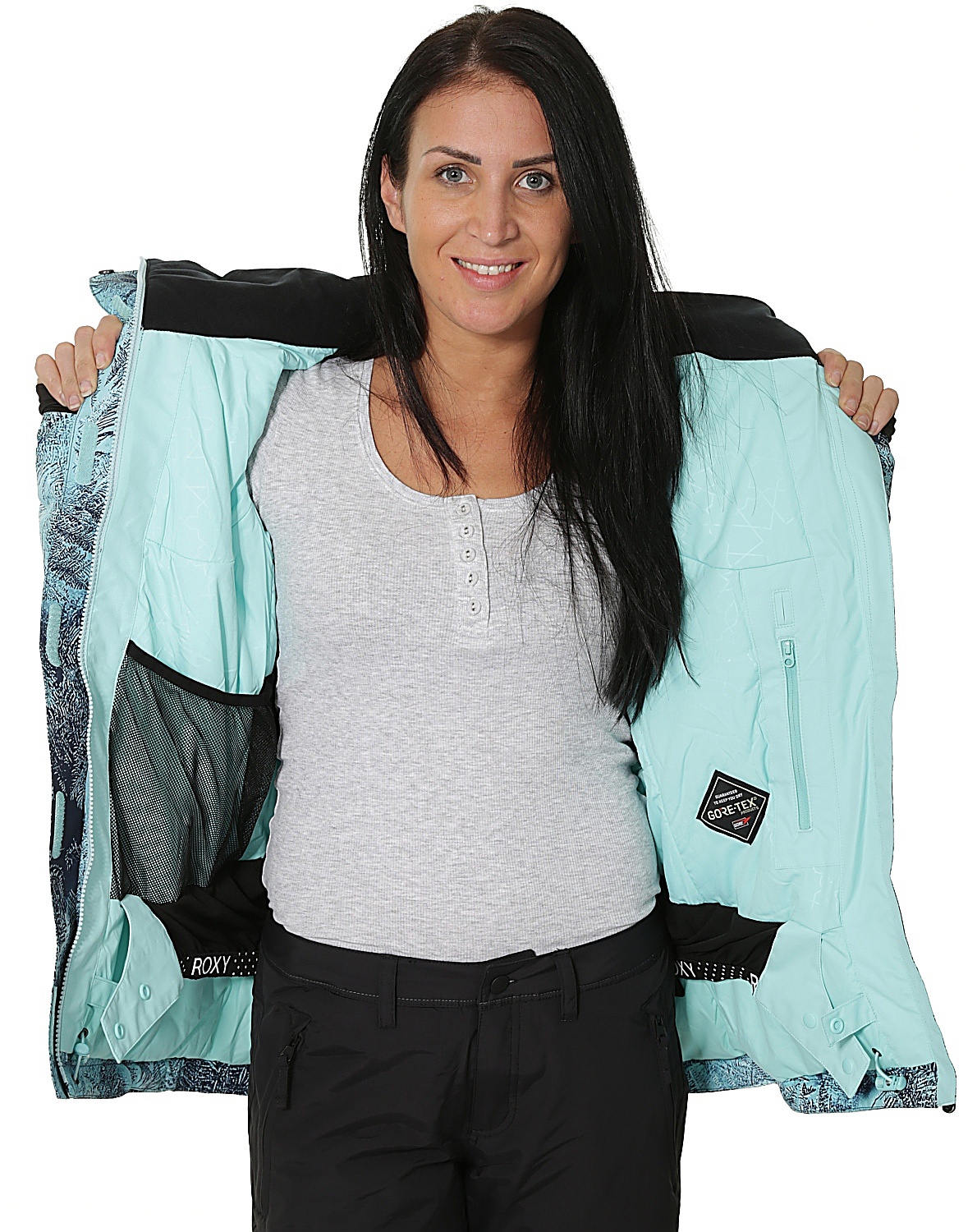 jacket Roxy Wilder Printed 2L Gore-Tex - BFK6/Aruba Blue/Freezefog
