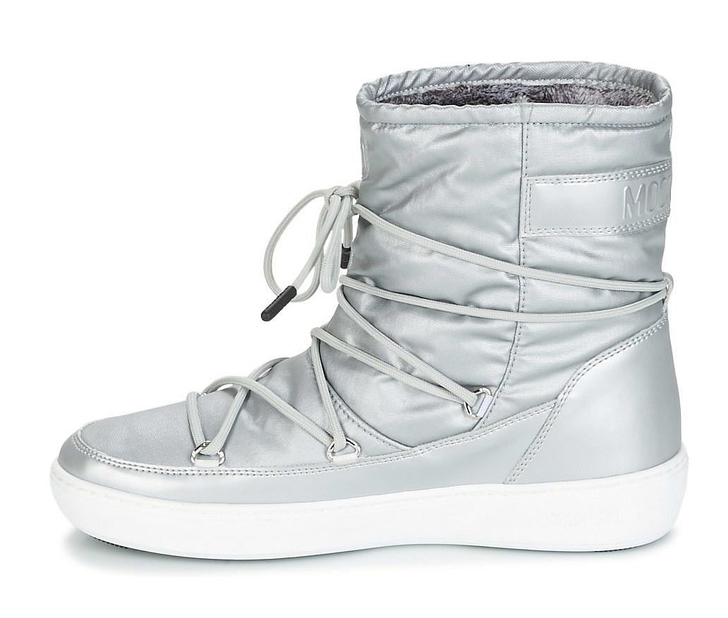 Moon Boot Pulse Cracked Low Boot Silver main image 1