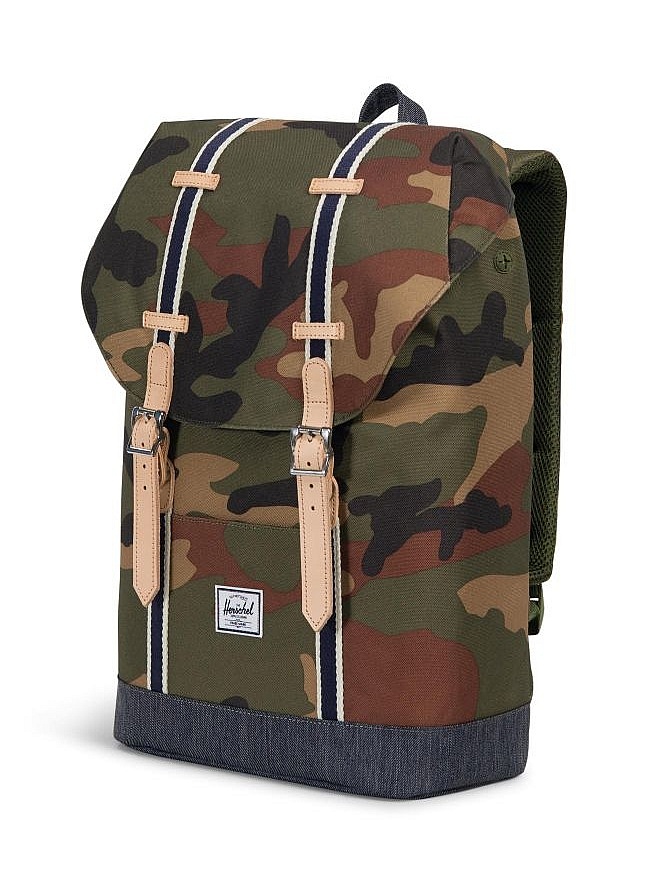 backpack Herschel Retreat Mid Woodland Camo/Dark Denim Snowboard