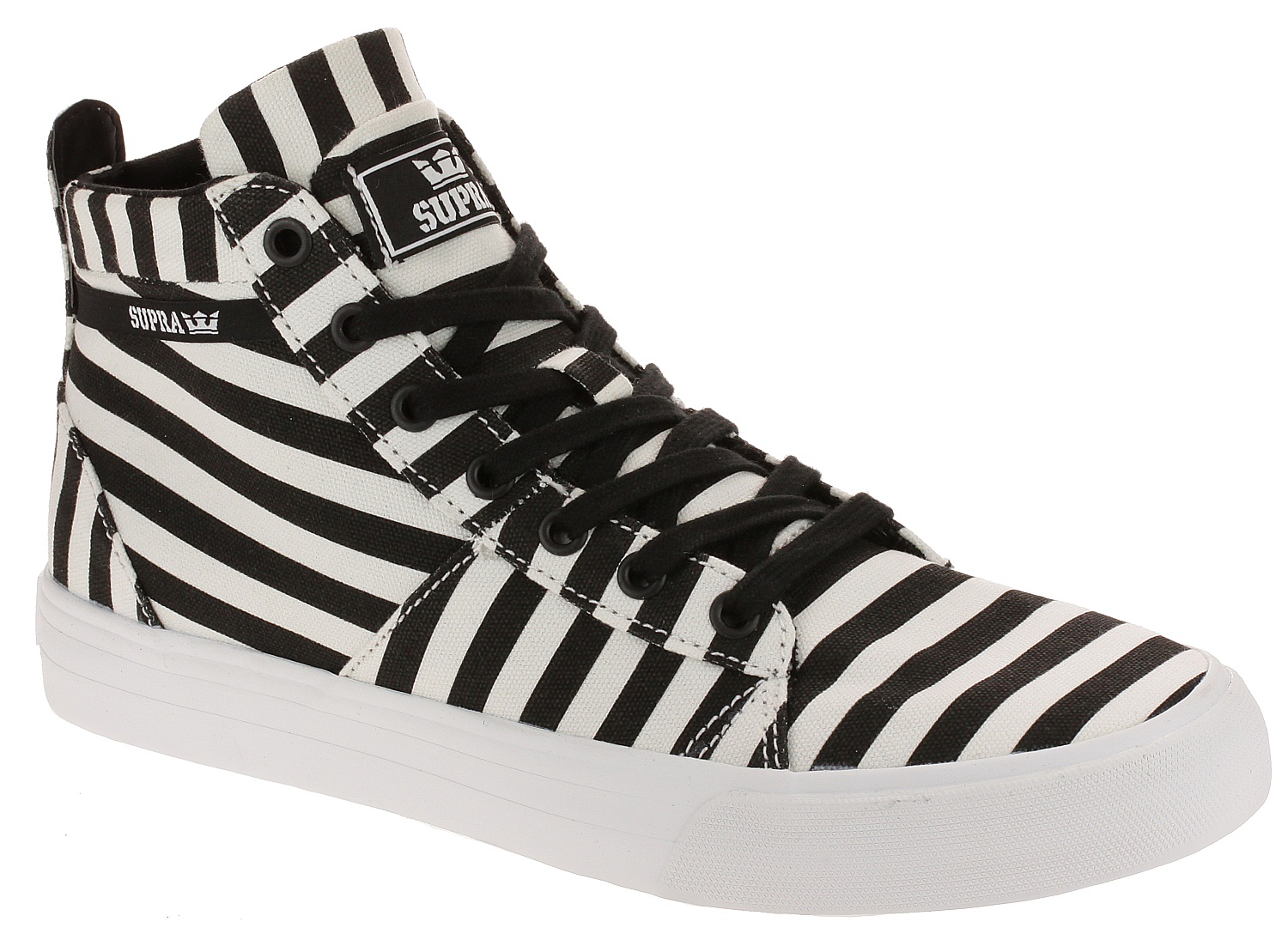 boty Supra Stacks Mid - Black/White Stripe - Snowboard shop, skateshop ...