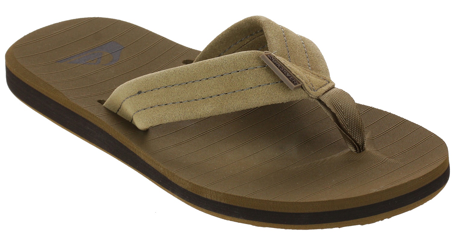 flip-flop Quiksilver Carver Suede - TKD0/Tan/Solid - men´s 40