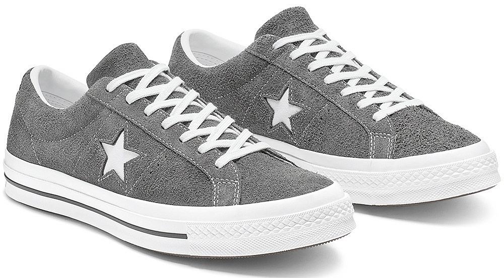 shoes Converse One Star Vintage Suede OX - 165034/Carbon Gray/White/Black