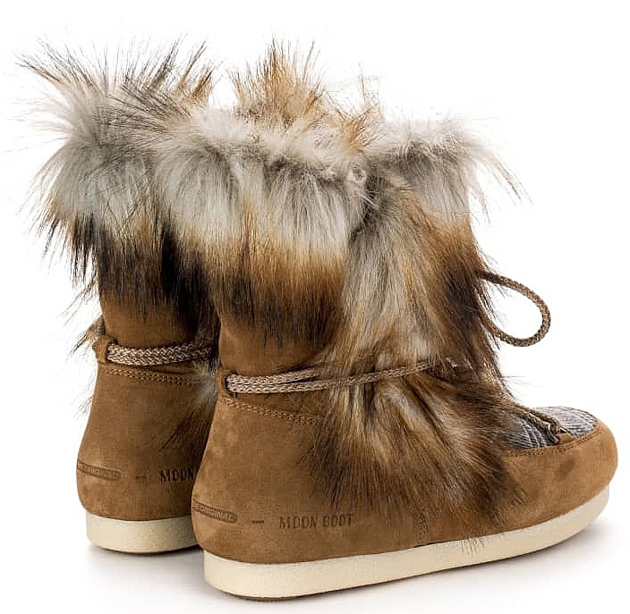 shoes Tecnica Moon Boot Far Side High Faux Fox Fur - Whiskey - women´s