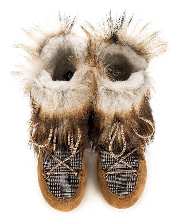 shoes Tecnica Moon Boot Far Side High Faux Fox Fur - Whiskey - women´s