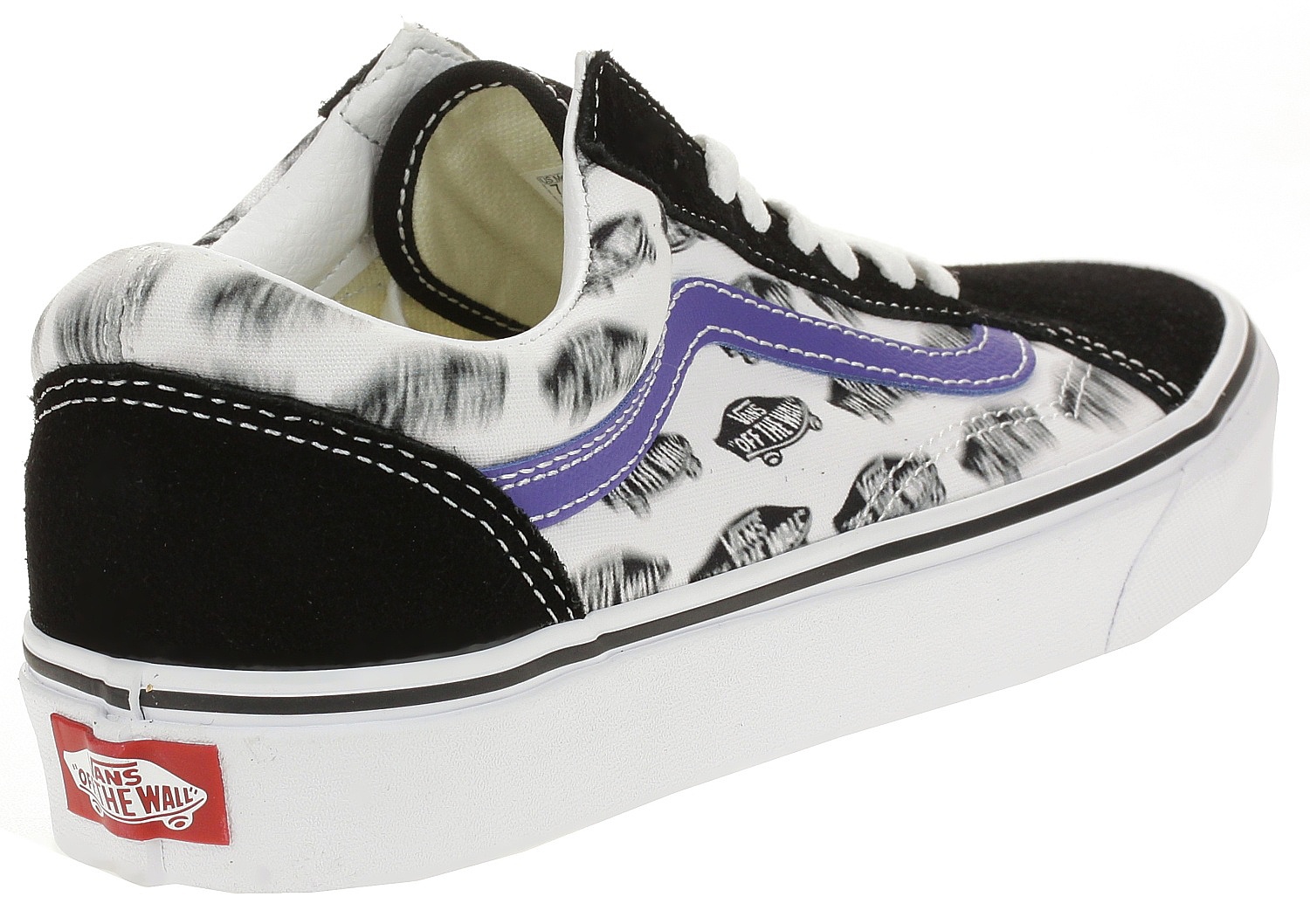 vans old skool blur board black & blue skate shoes