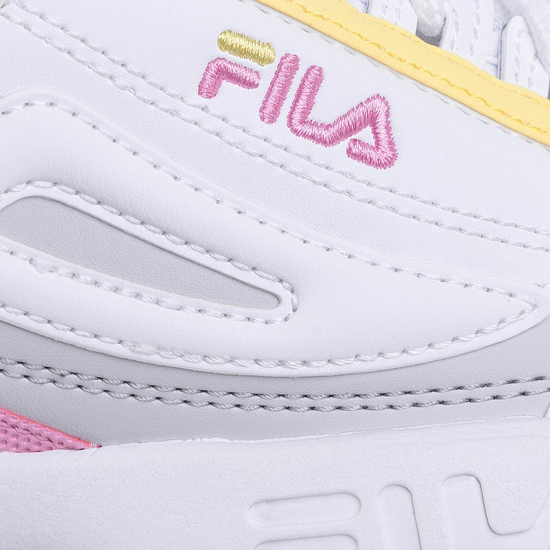 fila disruptor cb low white limelight