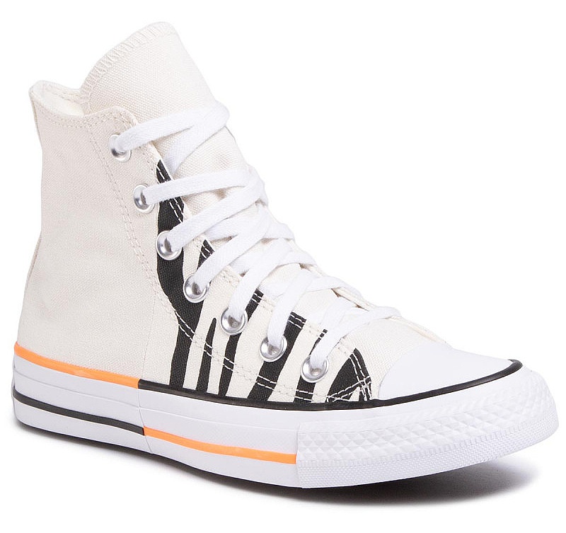 shoes Converse Chuck Taylor All Star Icon Print Hi - 167661/Egret/Total Orange/Black