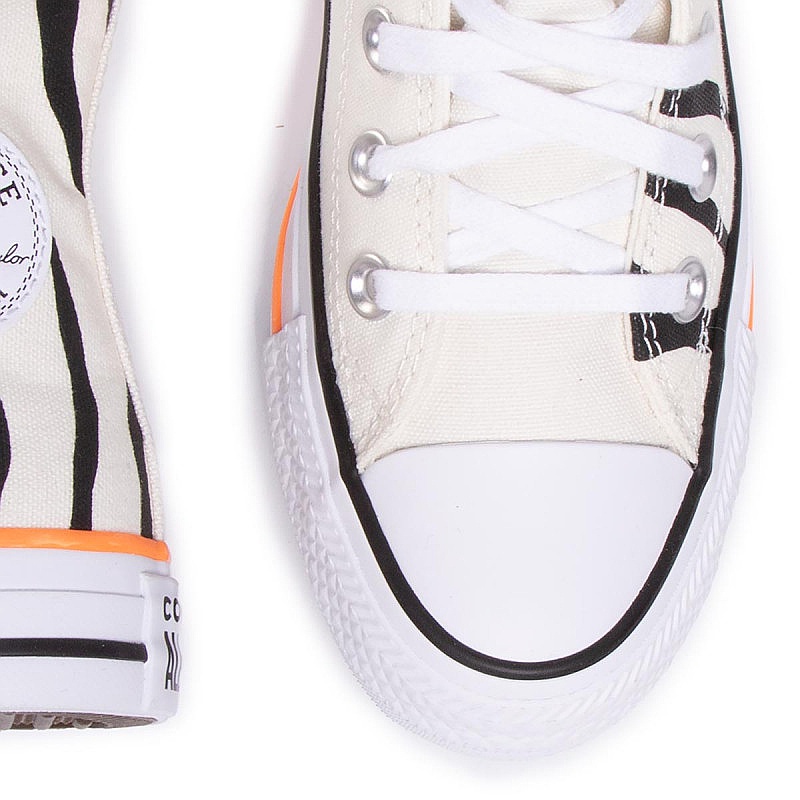 shoes Converse Chuck Taylor All Star Icon Print Hi - 167661/Egret/Total Orange/Black