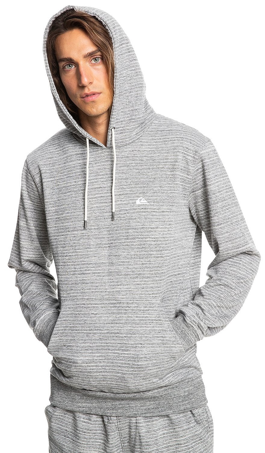 sweatshirt Quiksilver Bayrise Hood SZP6/Sleet Slub Feeder men´s