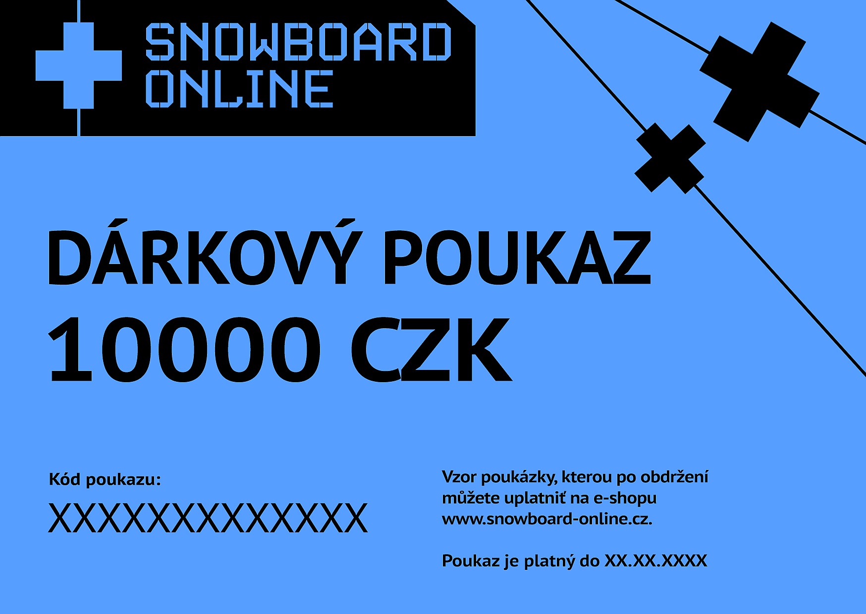 elektronická poukázka Snowboard-online 10000 - Blue