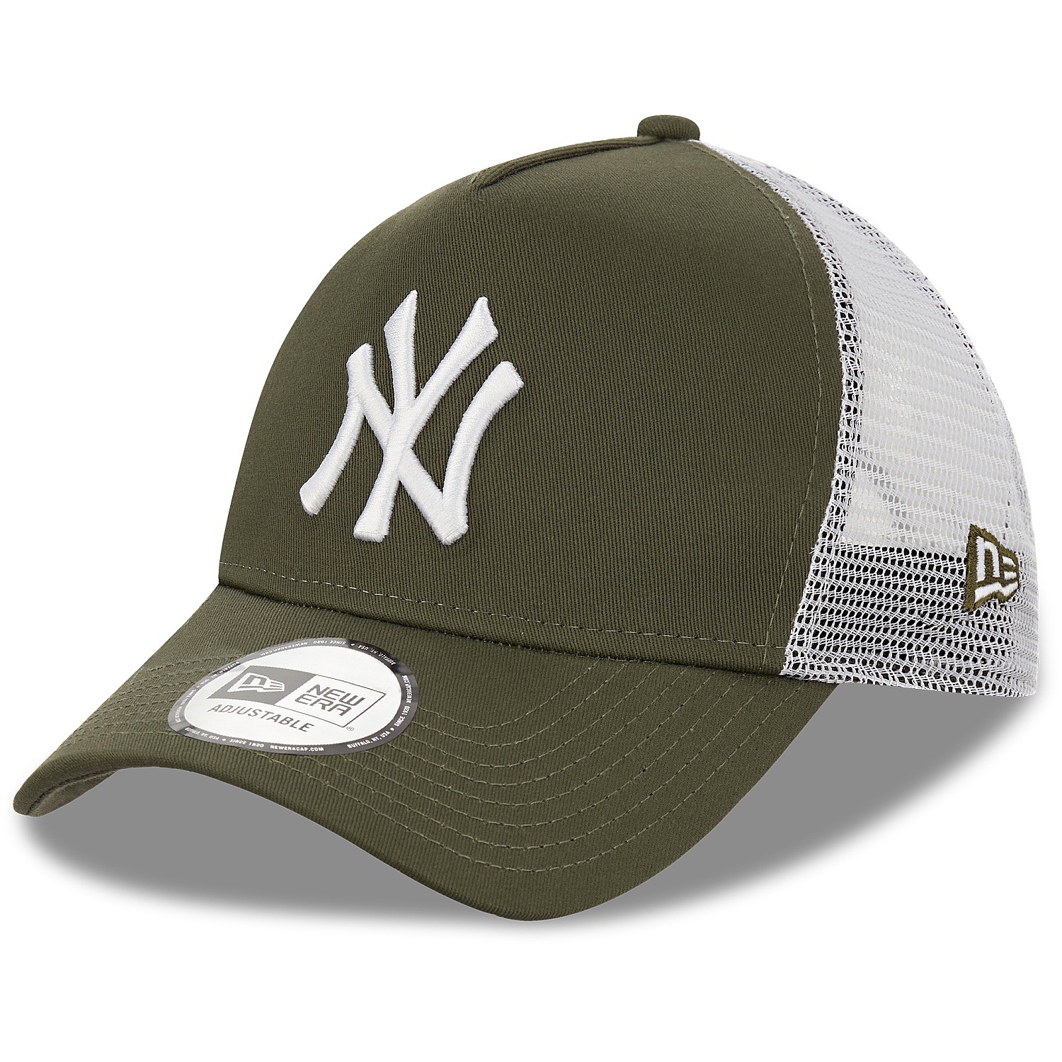 casquette New Era 9FO AF League Ess.Trucker MLB New York Yankees - New Olive/White - men´s