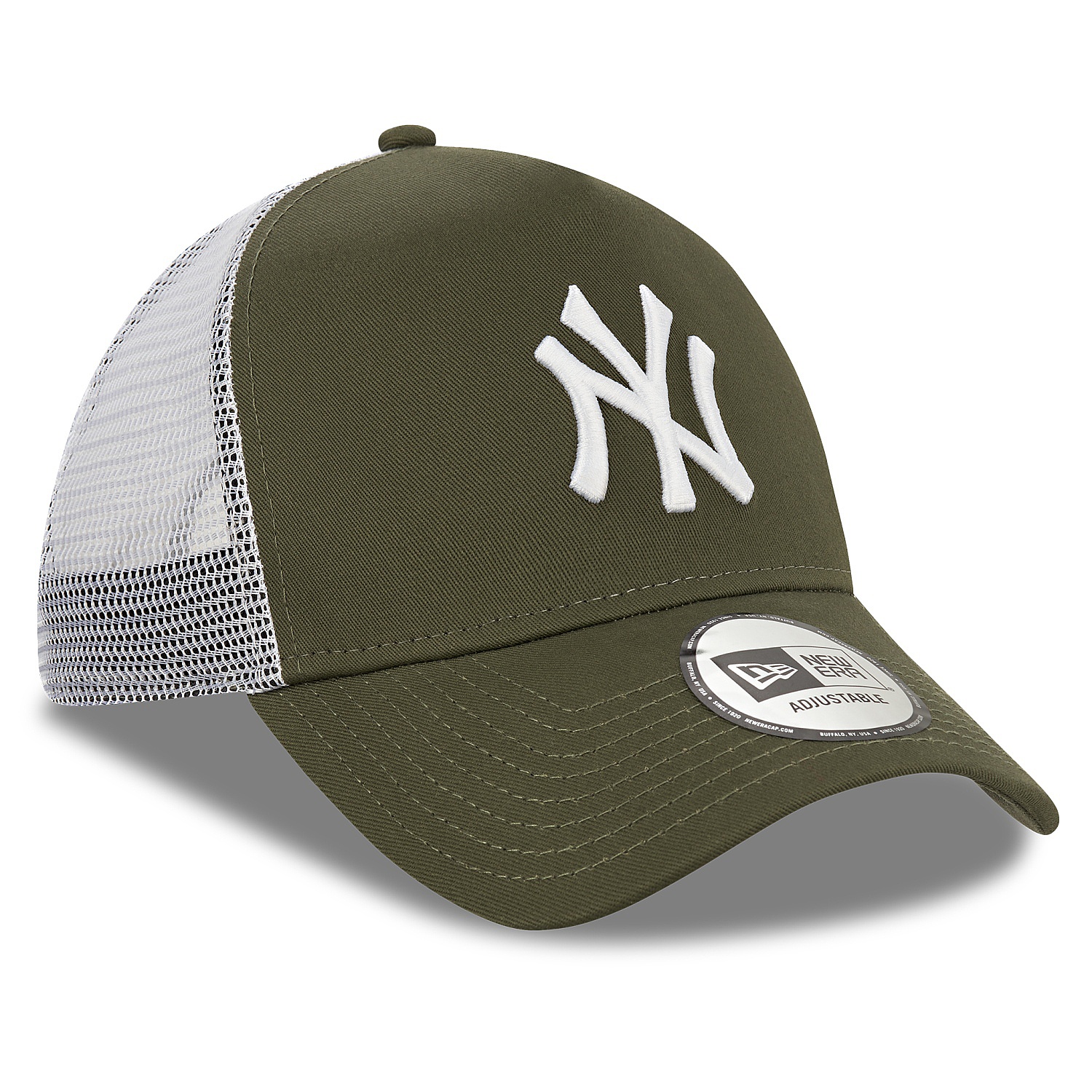 casquette New Era 9FO AF League Ess.Trucker MLB New York Yankees - New Olive/White - men´s