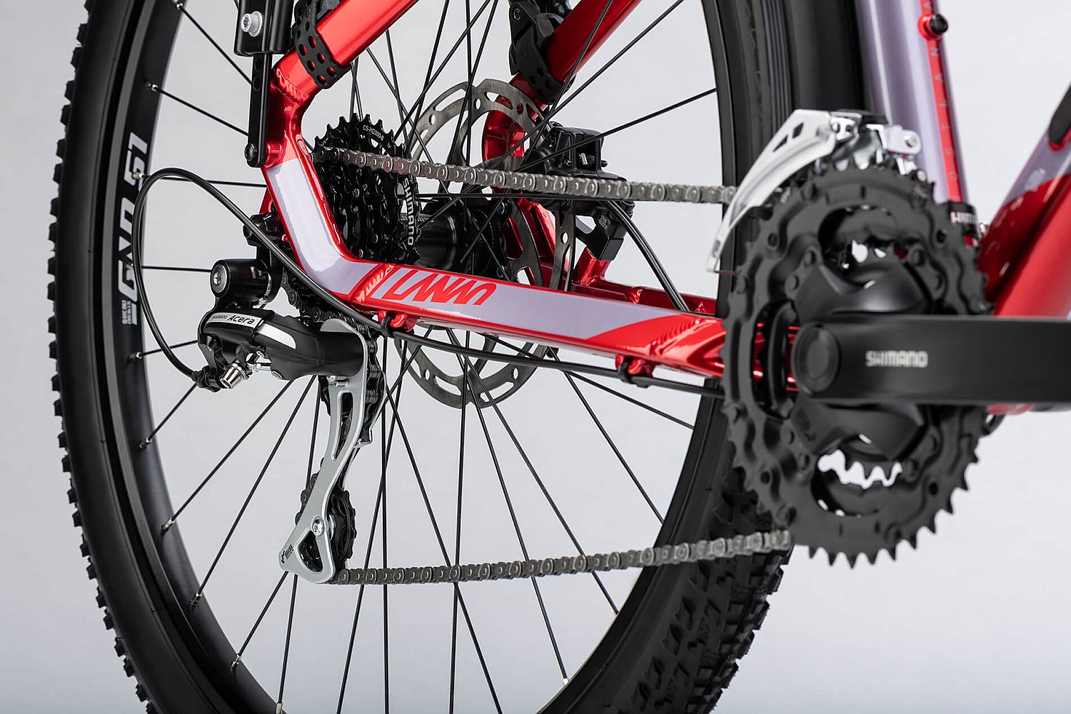 rower Ghost Lanao EQ 27.5" - Pearl Red Gloss/Pearl Purple Matt