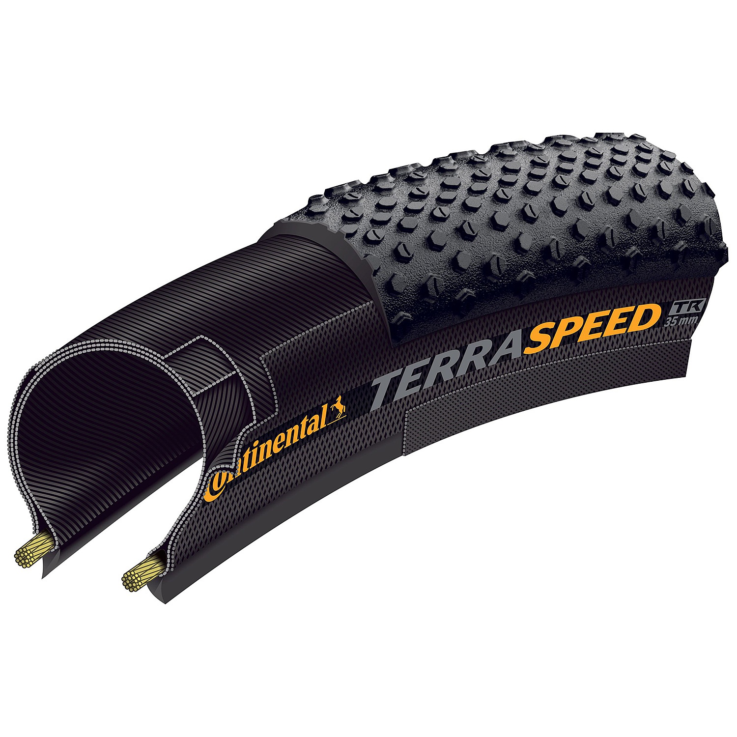 pneu de vélo Continental Terra Speed TR 28"x1.35" ProTection kevlar - Black