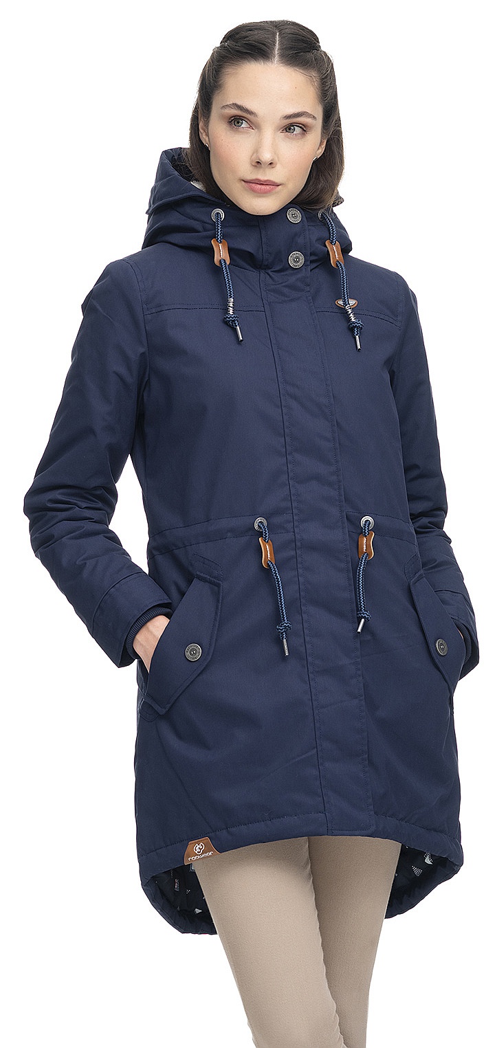 Abito Montana Organic Di Ragwear – Vestito Lungo Casual, 100% Vegano, Con Cintura E Tasche, Colore Navy