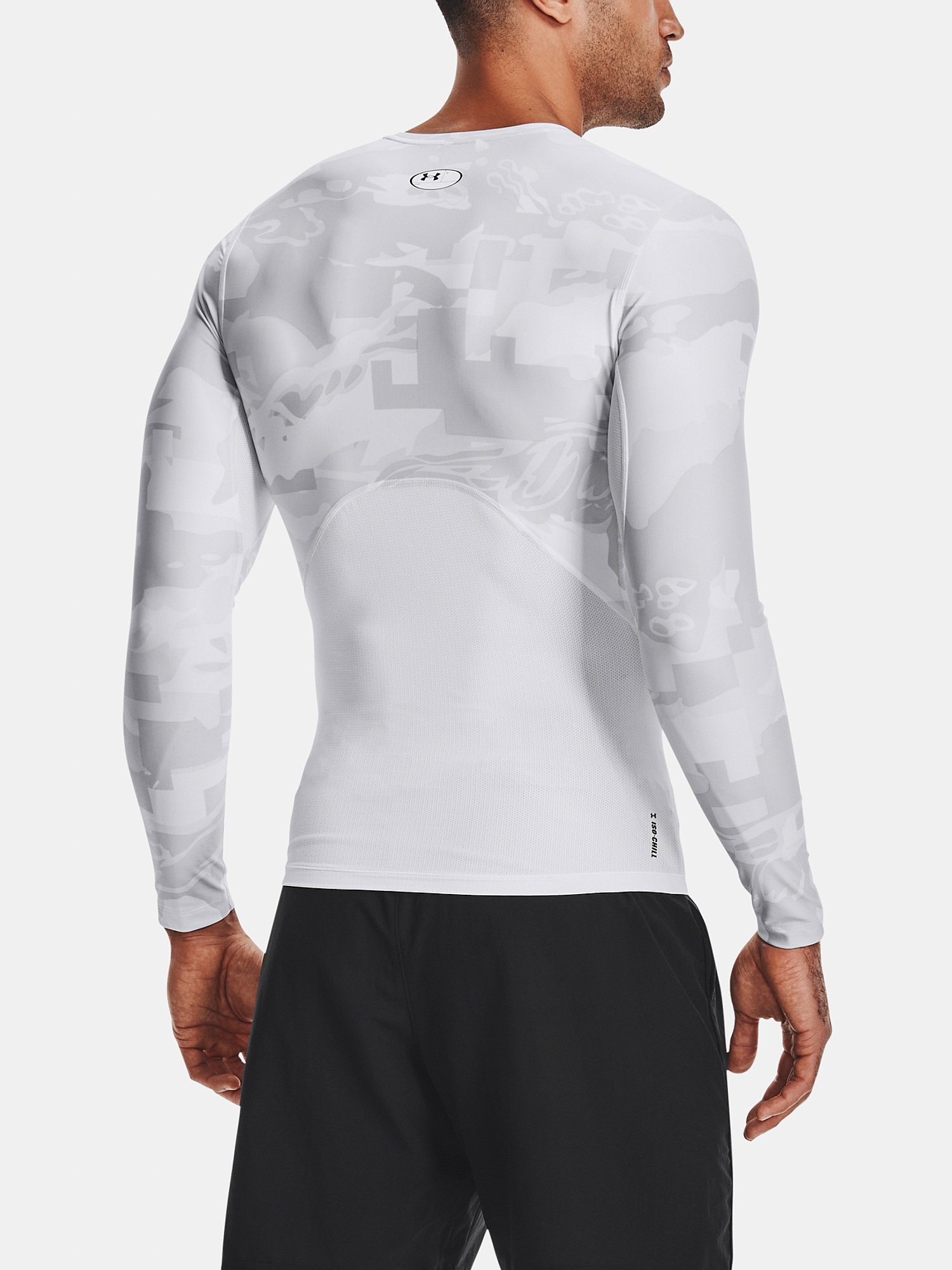 T-Shirt Under Armour HeatGear Iso-Chill Compression Printed LS - White - men´s