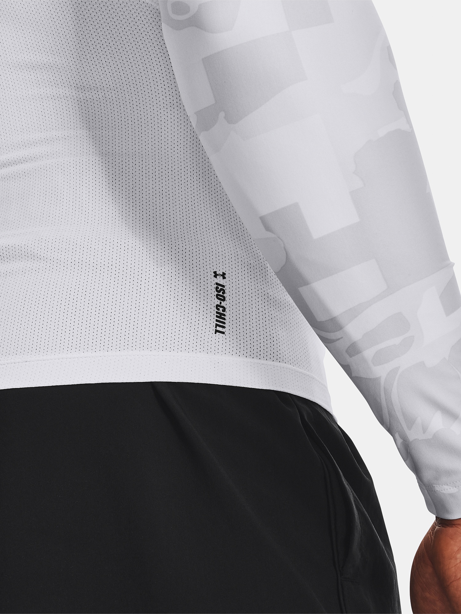 T-Shirt Under Armour HeatGear Iso-Chill Compression Printed LS - White - men´s