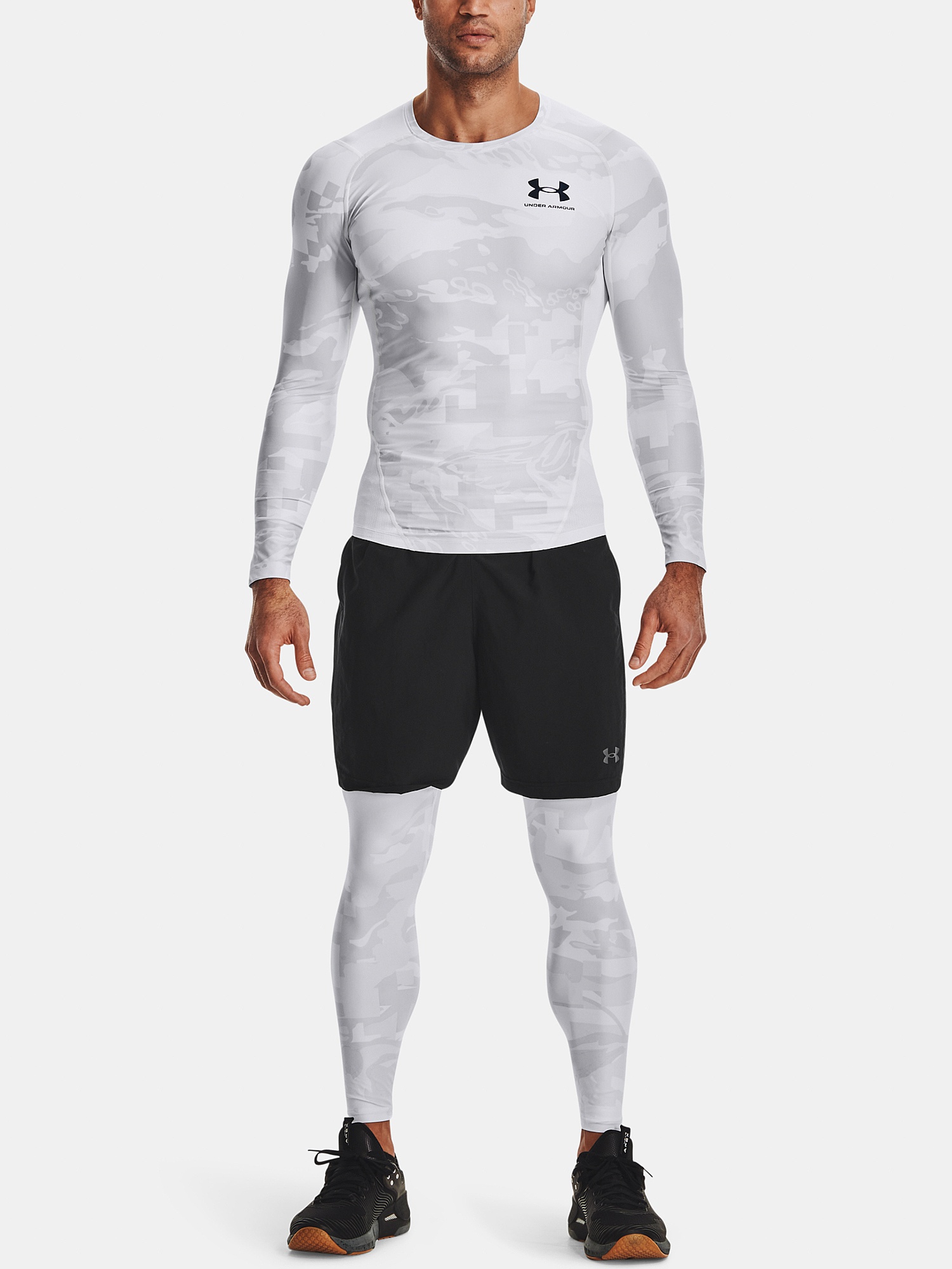 T-Shirt Under Armour HeatGear Iso-Chill Compression Printed LS - White - men´s