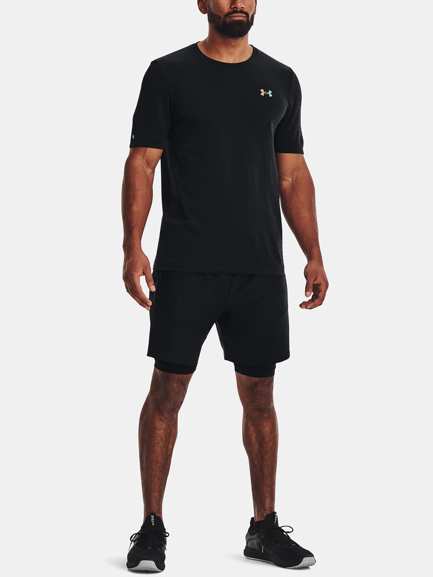 T-shirt Under Armour Rush Seamless GeoSport  - Black - men´s