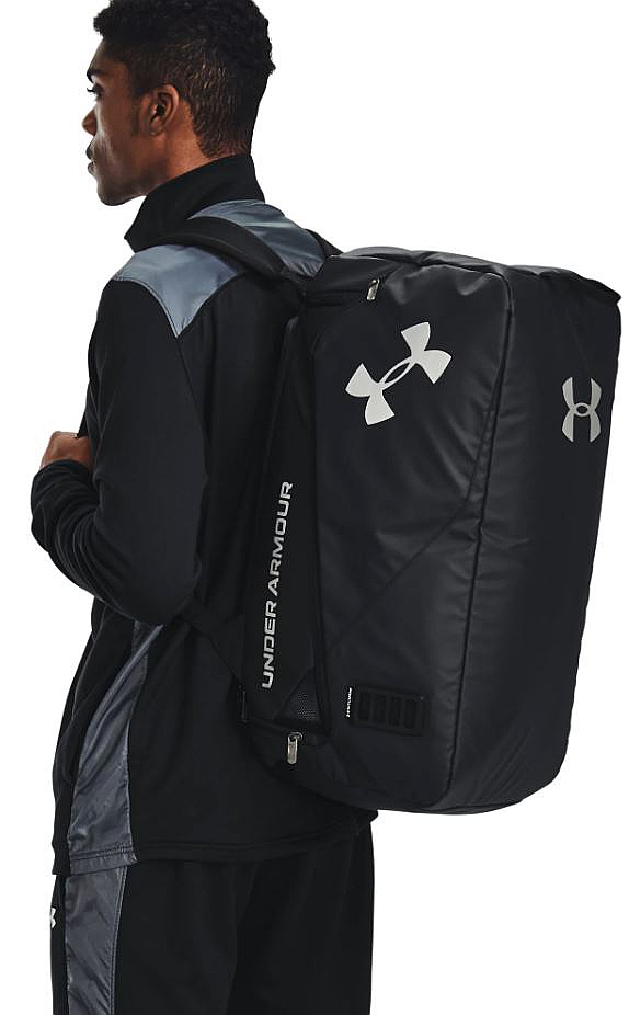 sac bandoulière  Under Armour Contain Duo MD Duffle - 001/Black/Metallic Silver