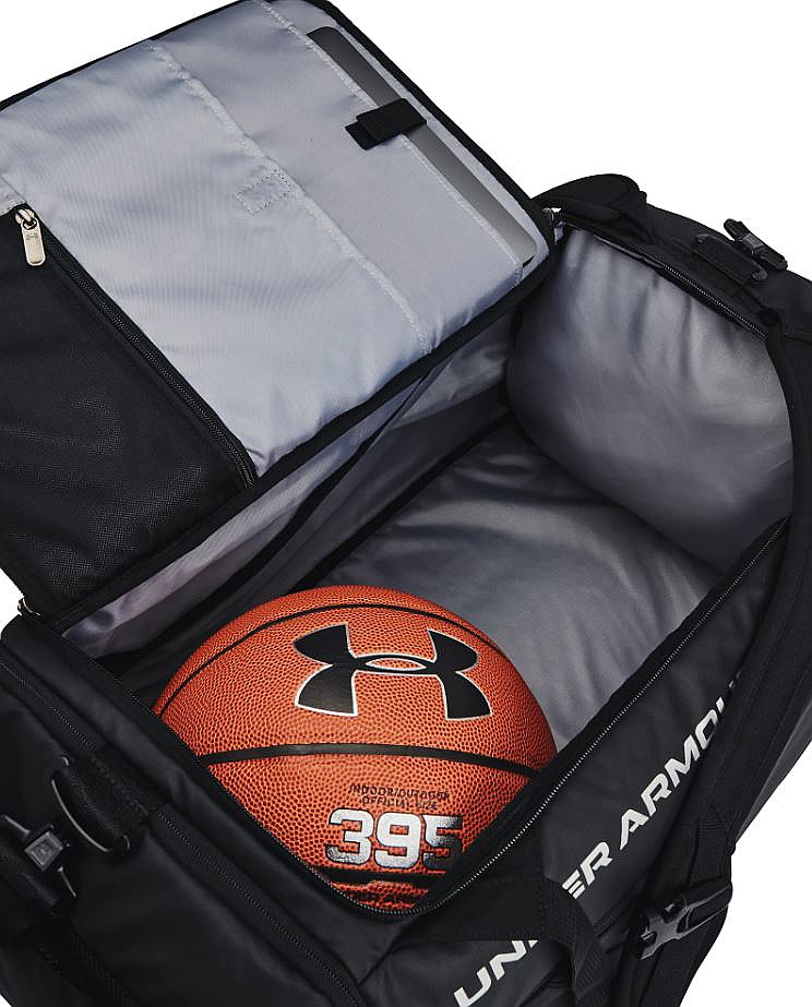 sac bandoulière  Under Armour Contain Duo MD Duffle - 001/Black/Metallic Silver