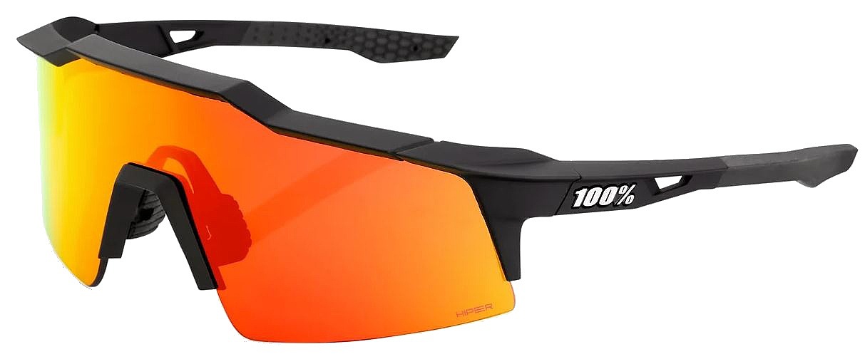 okulary 100% Speedcraft SL - Soft Tact Black/HiPER Red Multilayer Mirror Lens