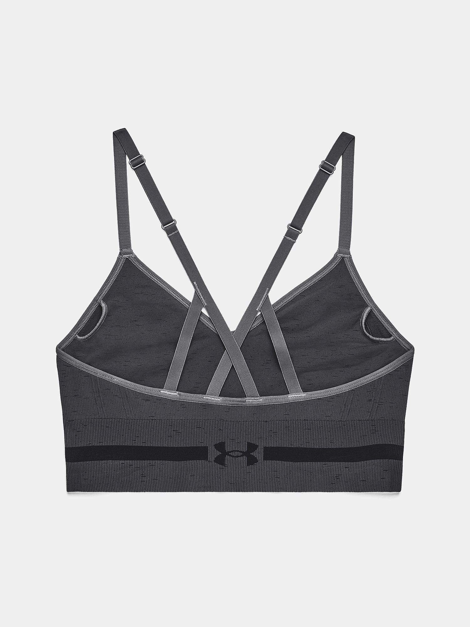 podprsenka Under Armour Seamless Low Long Heather - Pitch Gray/Black