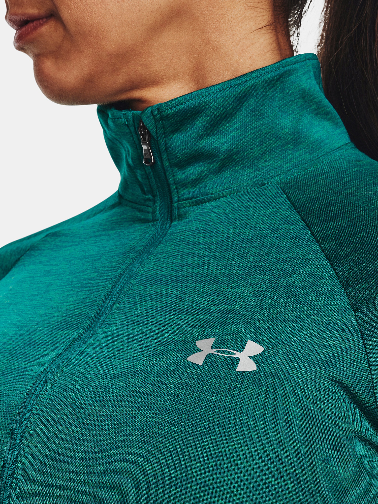 T-shirt Under Armour Tech Twist LS - Coastal Teal/Metallic Silver