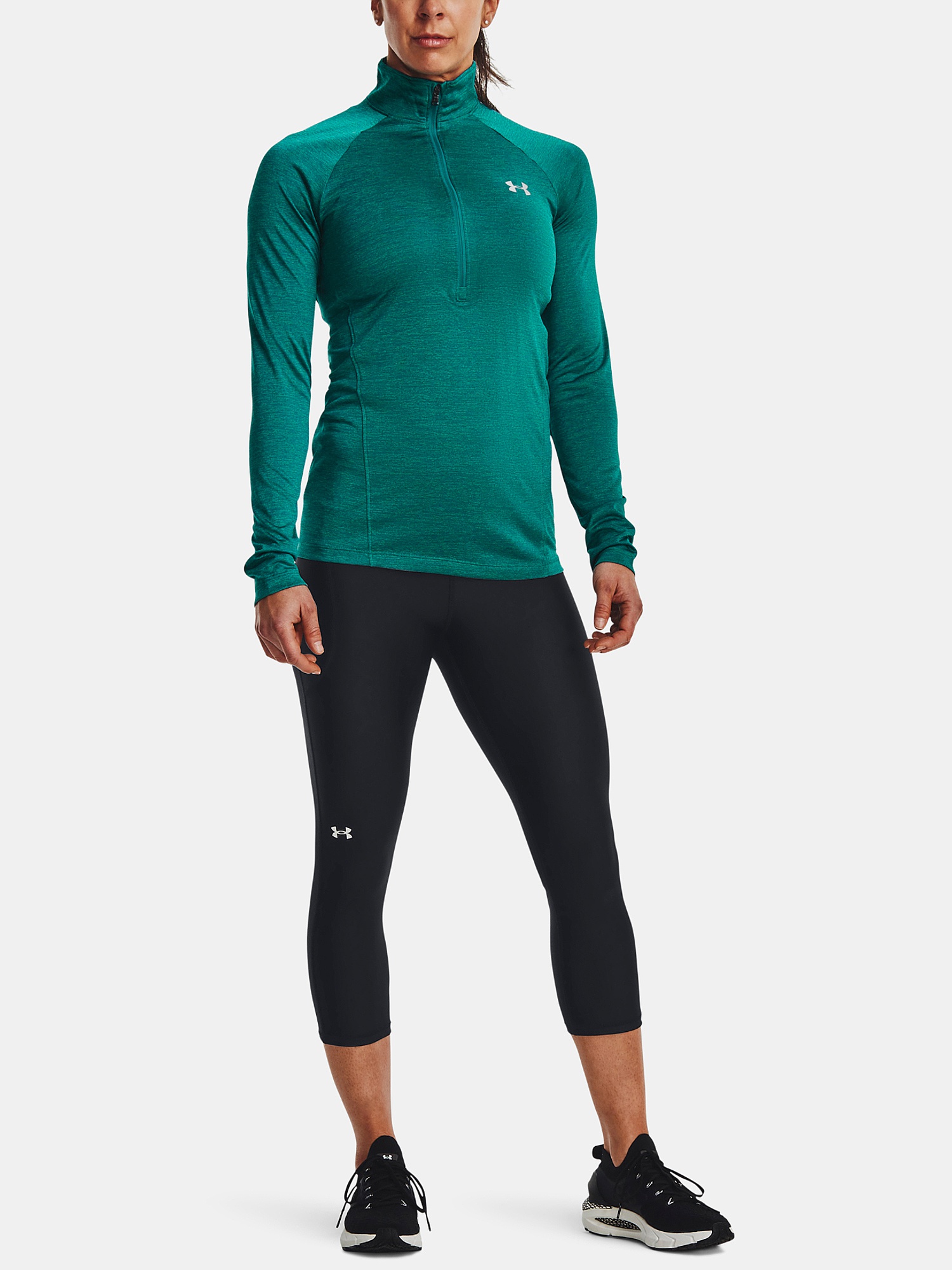 T-shirt Under Armour Tech Twist LS - Coastal Teal/Metallic Silver