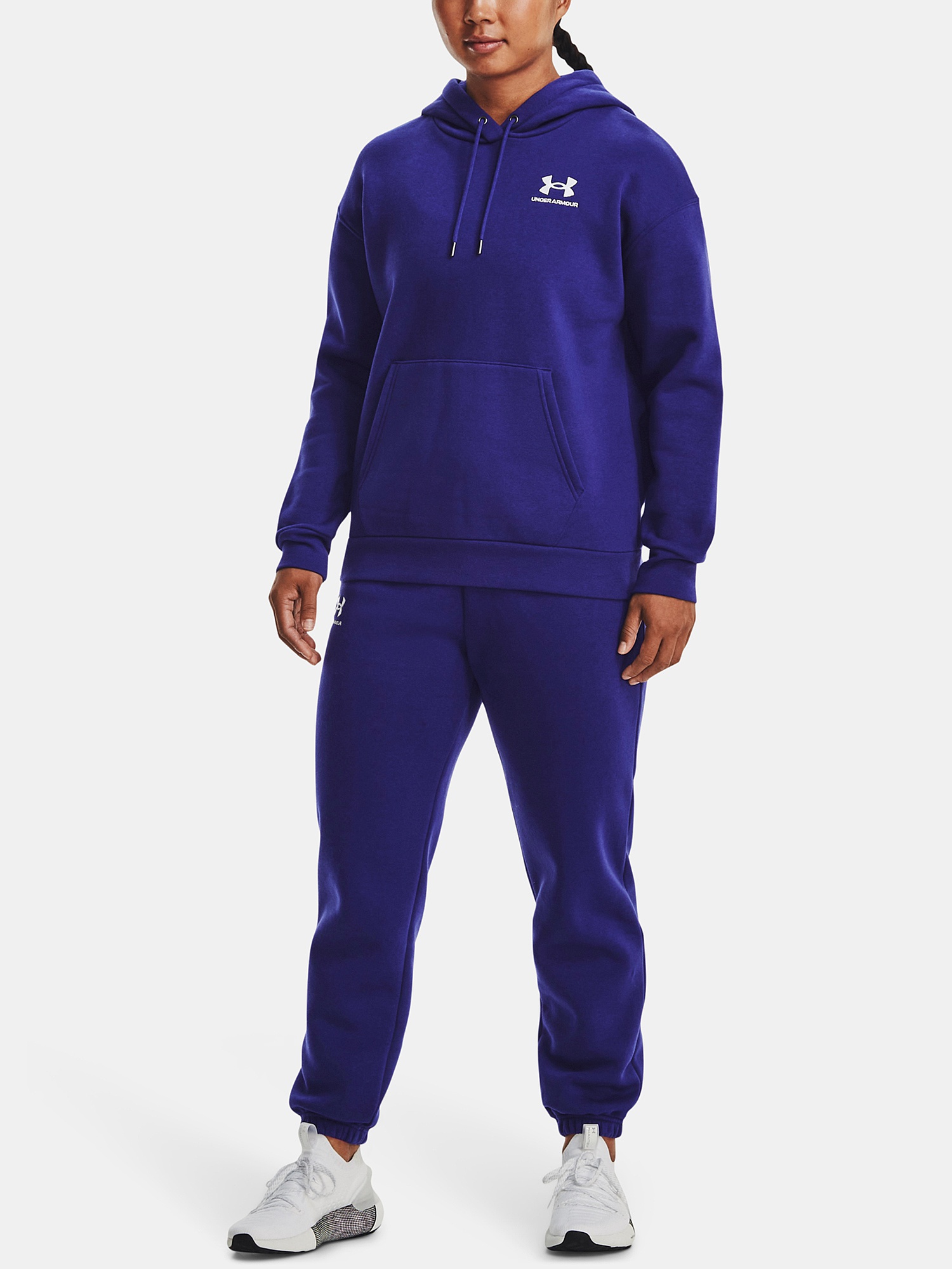 tepláky Under Armour Essential Fleece - Sonar Blue/White