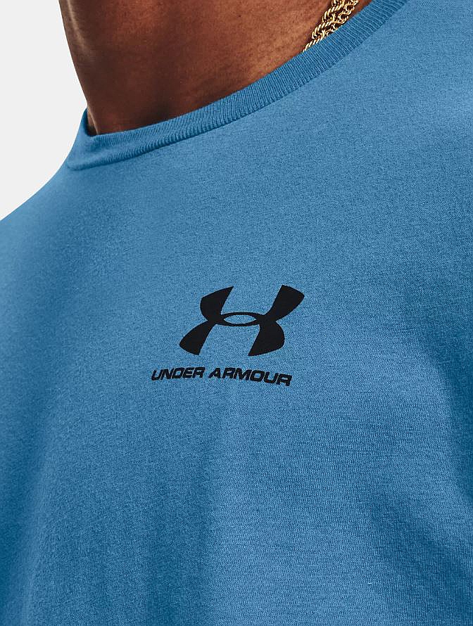tričko Under Armour Sportstyle Left Chest - Cosmic Blue/Black