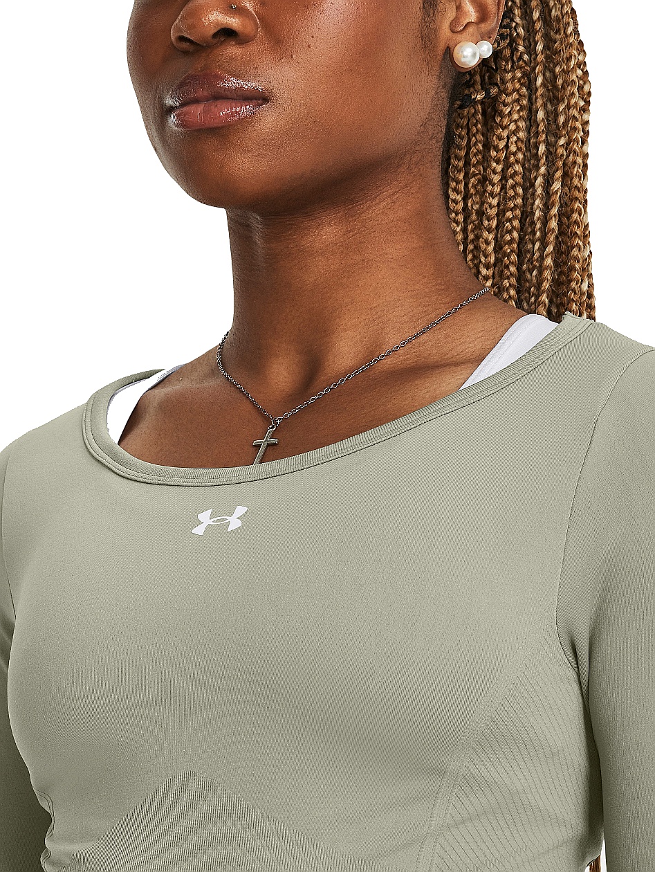 T-shirt Under Armour Train Seamles LS - Grove Green/White - women´s