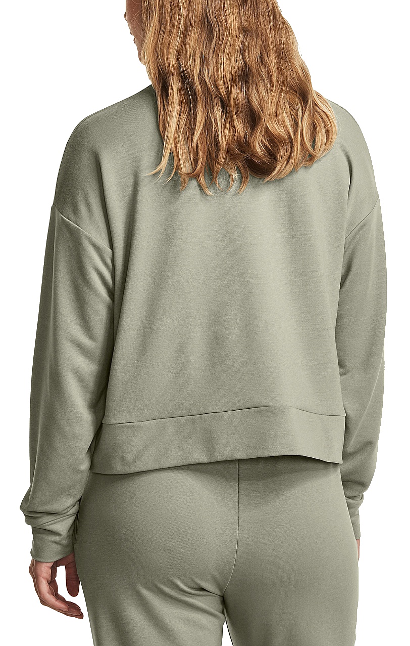 sweat-shirt Under Armour Rival Terry Mock Crew - Grove Green/White - women´s