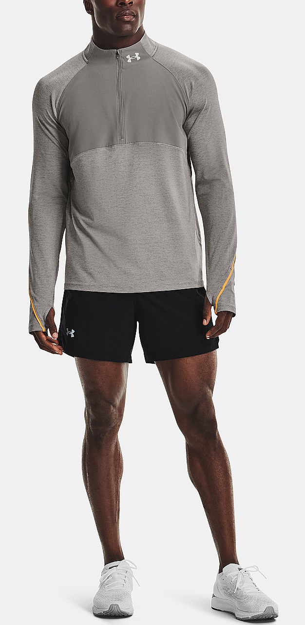 T-Shirt Under Armour Qualifier Run 2.0 LS - Concrete Full Heather - men´s